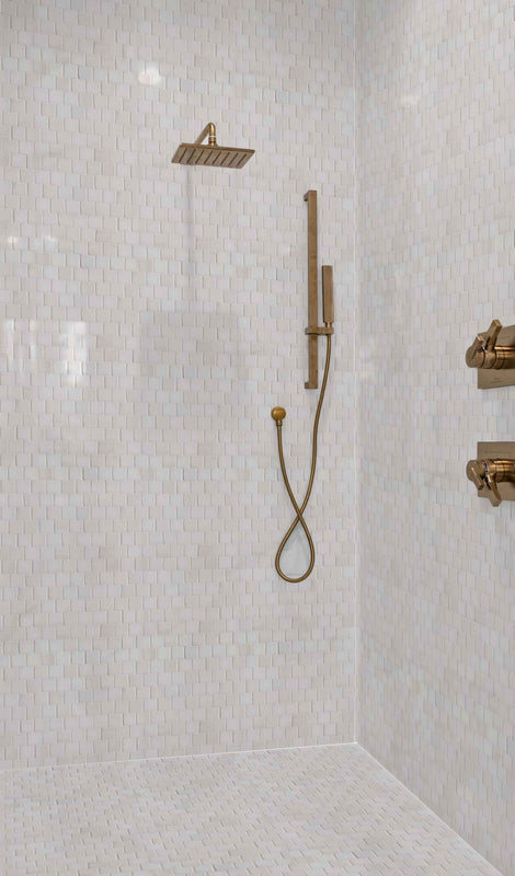 1 1/4" Hand Chipped Blanc tumbled