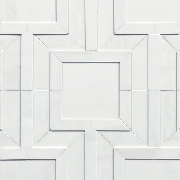 Meander Small dimensional Blanc