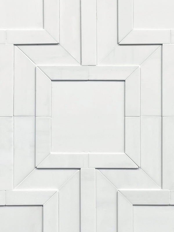 Meander Small dimensional Blanc