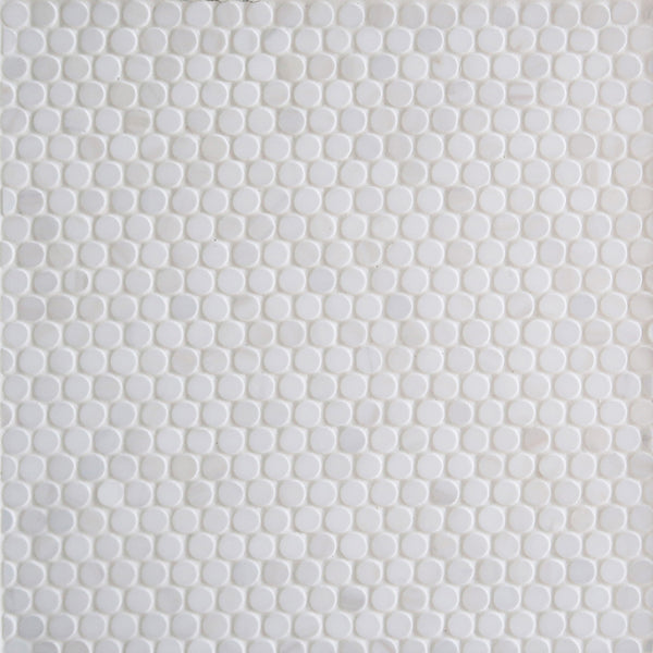 1/2" Pennyround Blanc tumbled