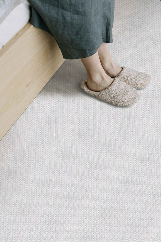 1/2" Pennyround Blanc tumbled
