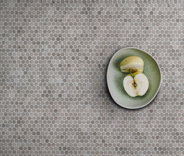 1/2" Pennyround London Gris  tumbled