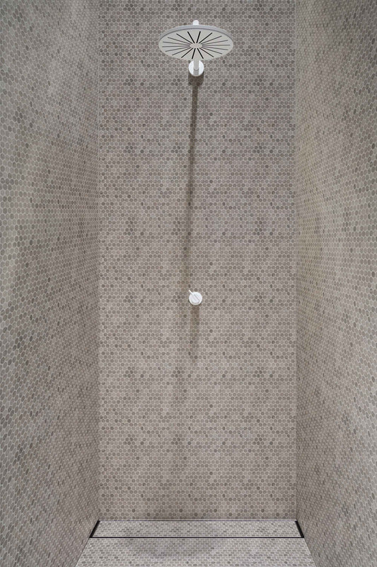 1/2" Pennyround London Gris  tumbled